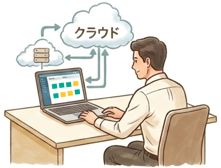 管理者が専用サイトで全作業員の計測値を一覧表示